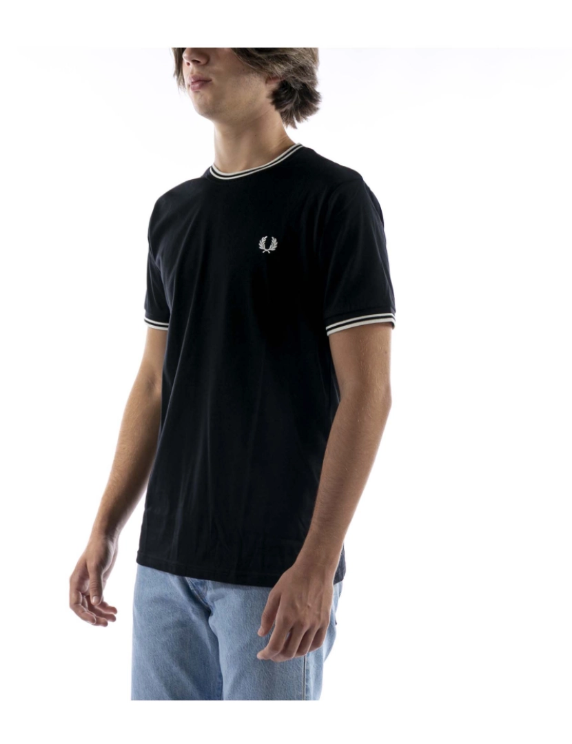 imagem de T-Shirt Preta Fred Perry Twin Tipped2