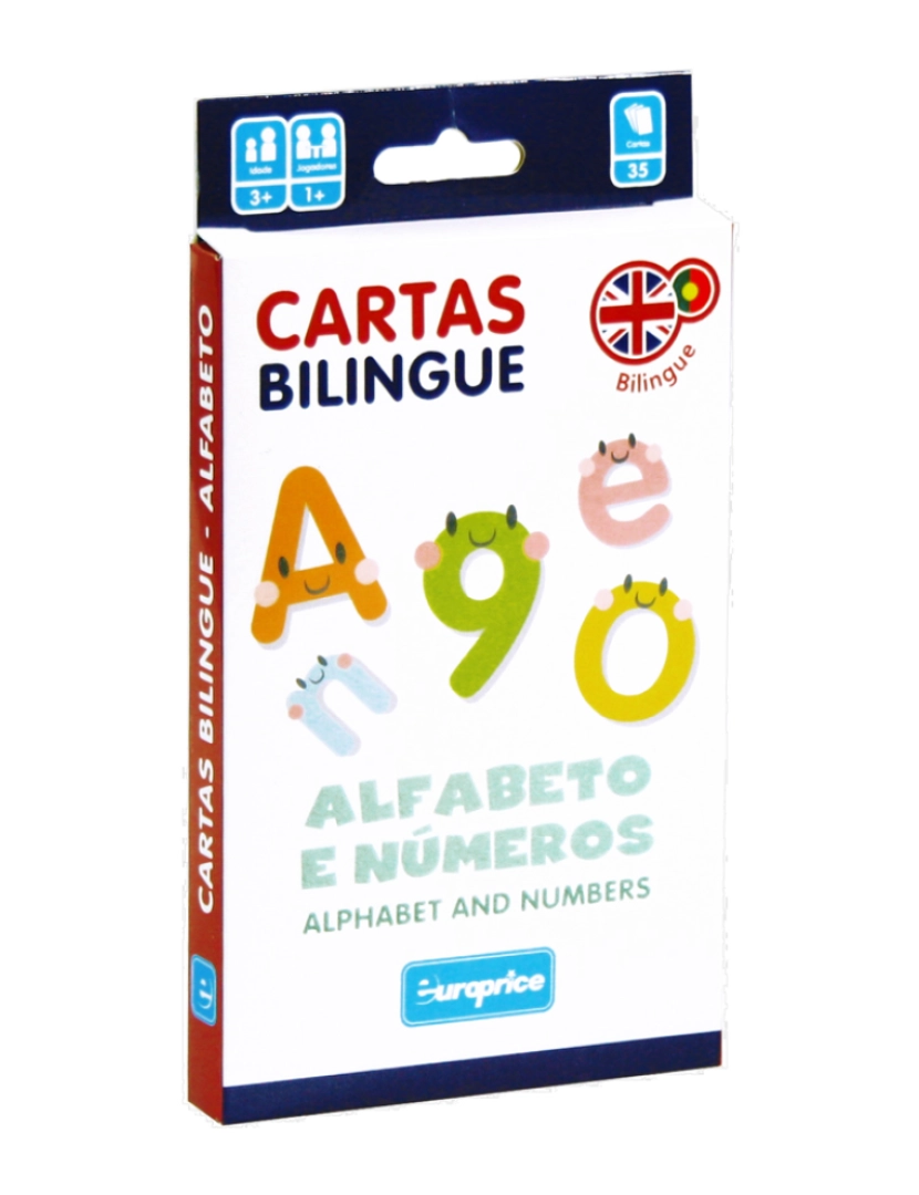 Europrice - Cartas Bilingue - Alfabeto e números
