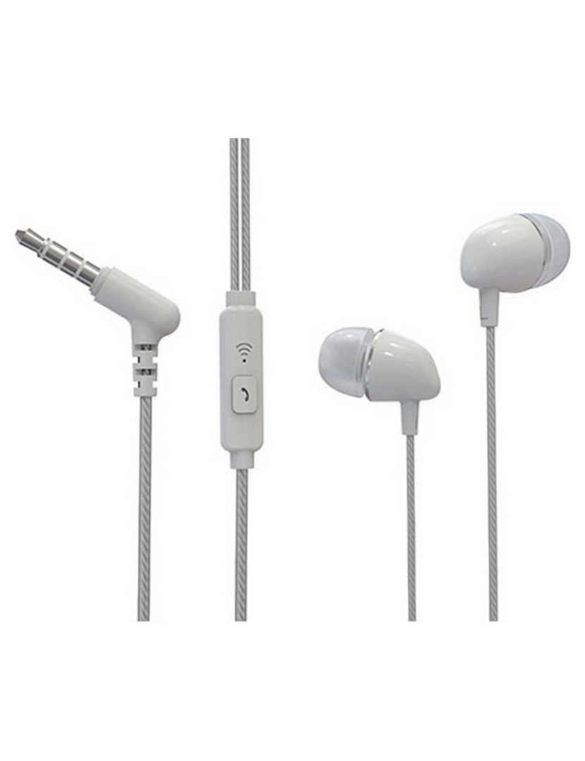 Tm Electron - Auriculares com microfone TM Electron Branco