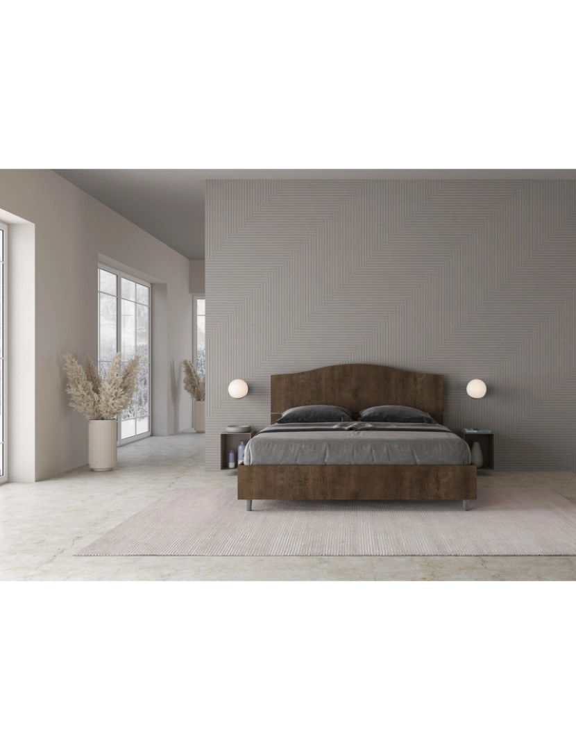 imagem de Cama de casal queen size con estrado 160x200 nogueira Dores2