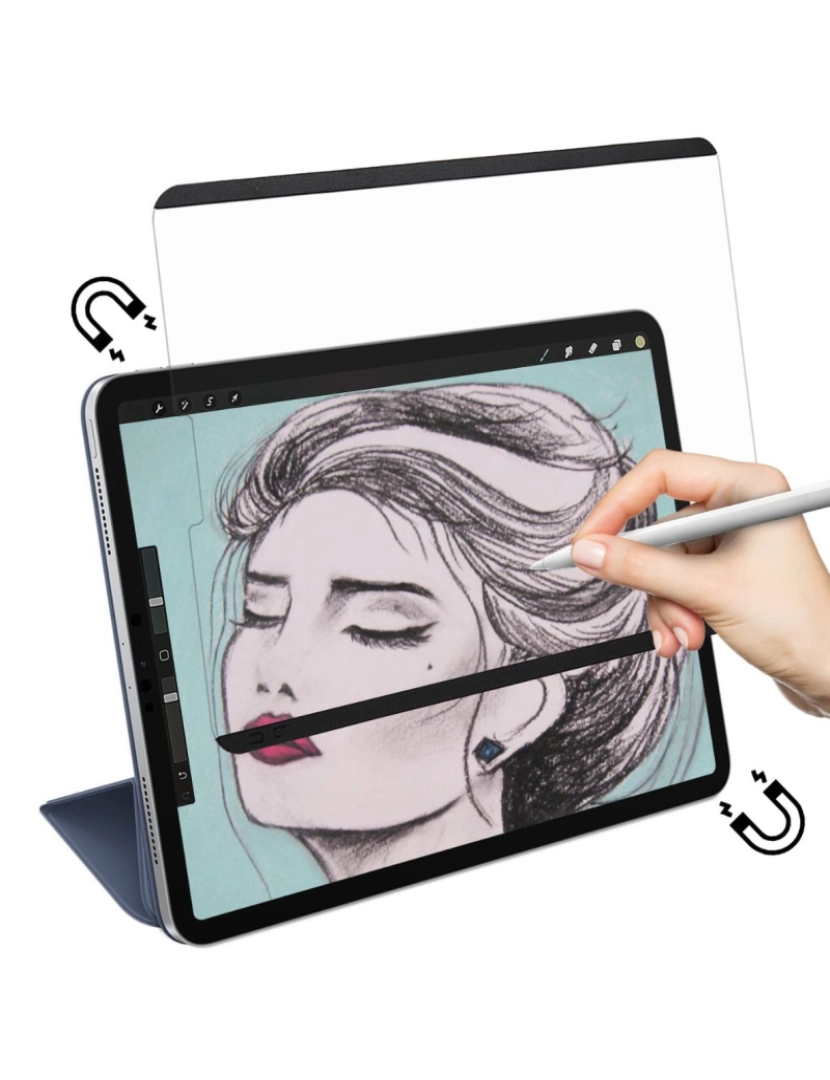 imagem de Película como PaperLike bordas magnéticas adesivas para Ipad Pro 12.9 20183