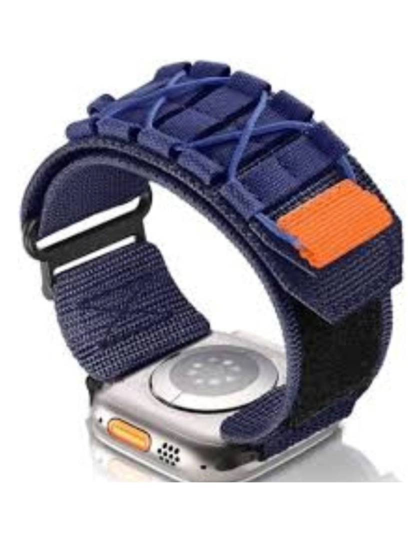 imagem de Bracelete Militar Nylon para Apple Watch SE 44mm Azul2