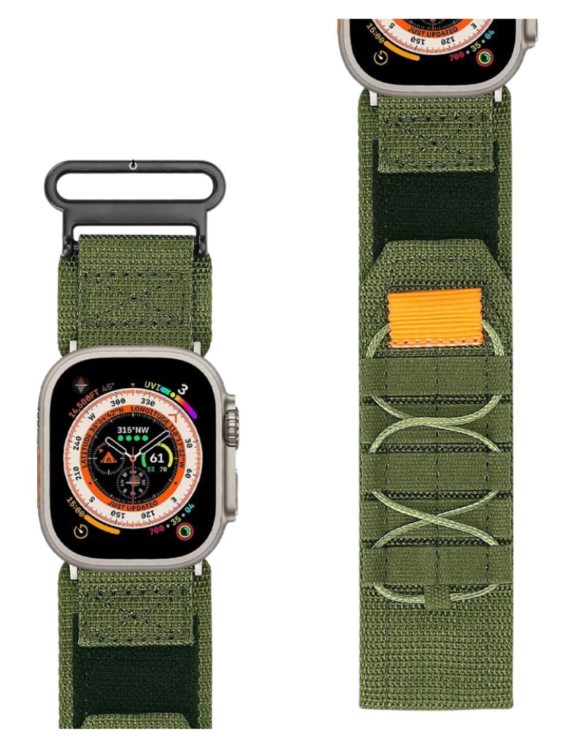 imagem de Bracelete Militar Nylon para Apple Watch Series 5 40mm Verde3