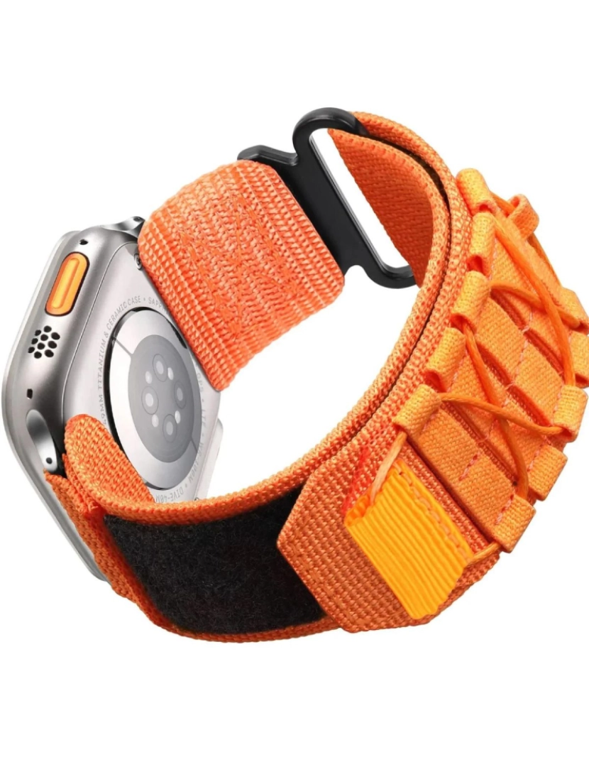 Antiimpacto! - Bracelete Militar Nylon para Apple Watch Series 3 38mm Laranja