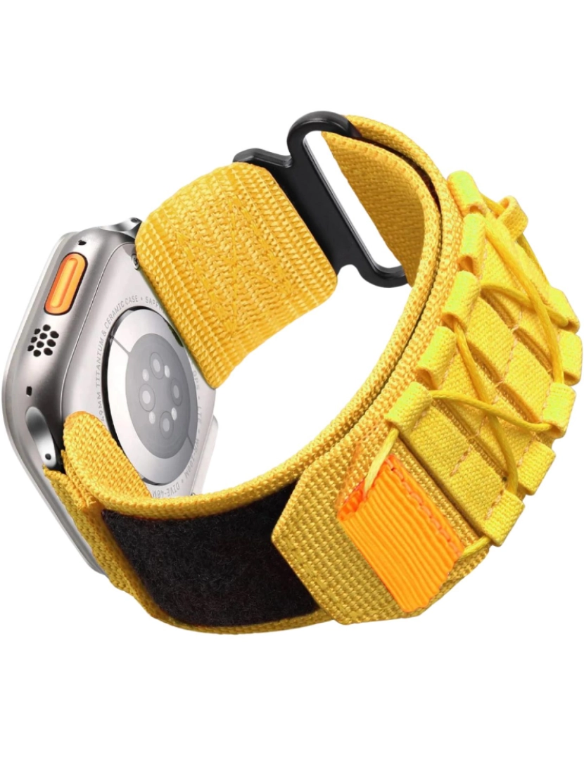 Antiimpacto! - Bracelete Militar Nylon para Apple Watch Series 4 44mm Amarelo