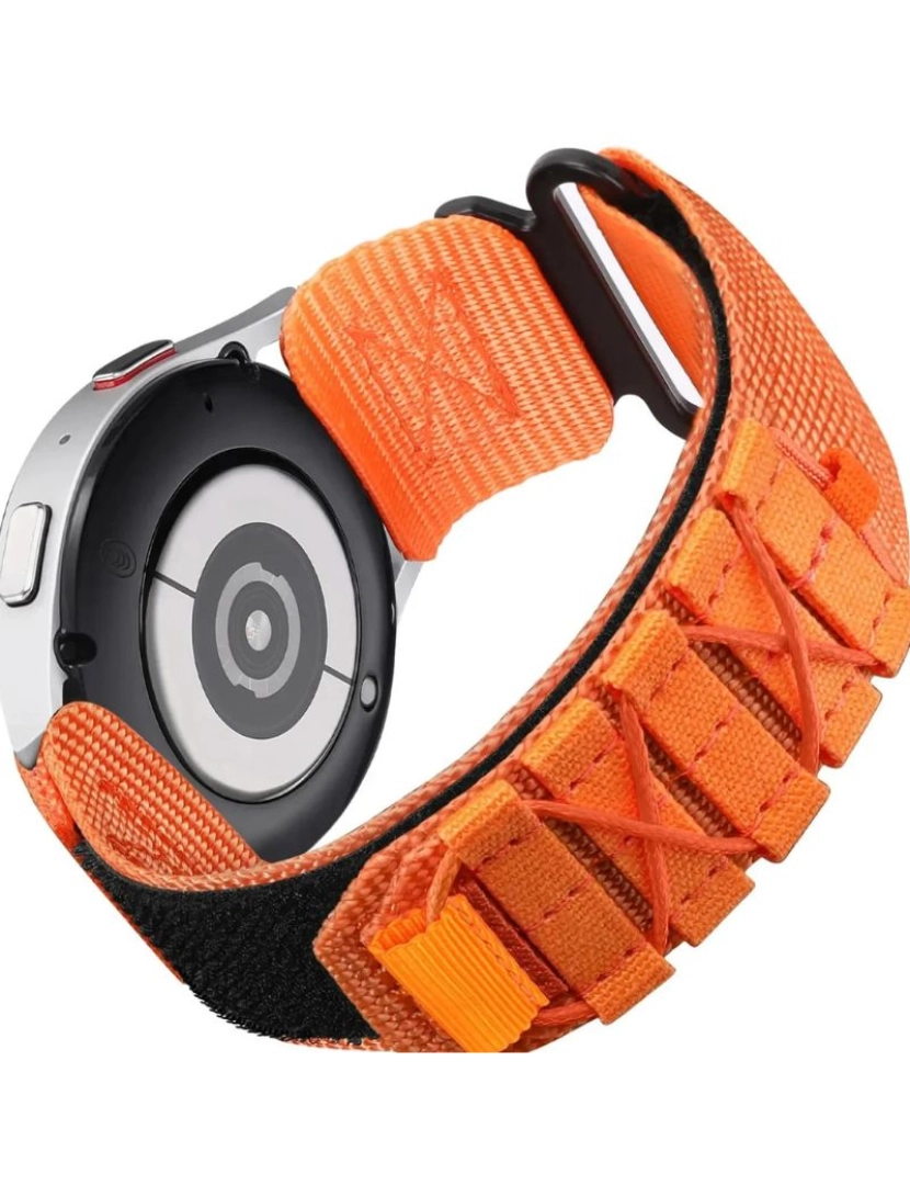 Antiimpacto! - Bracelete Militar Nylon para Samusung Galaxy Watch4 40mm Laranja