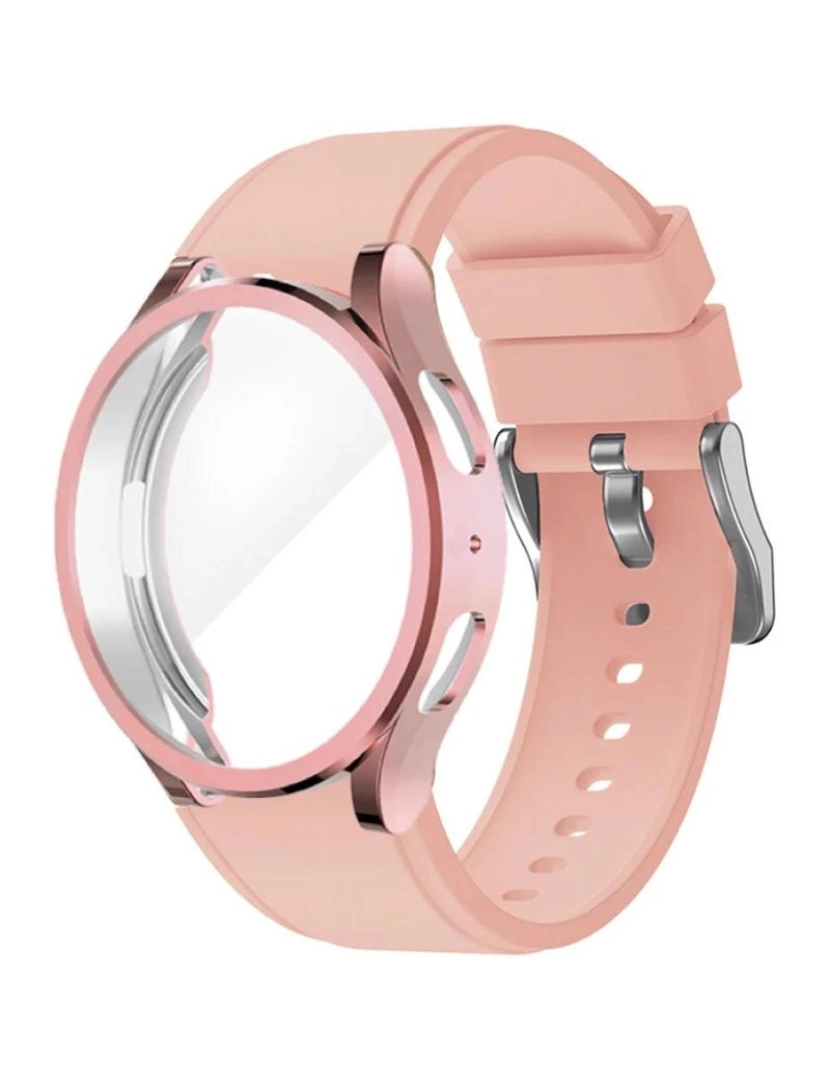 Antiimpacto! - Bracelete + case Samusung Galaxy Watch4 40mm Rosa