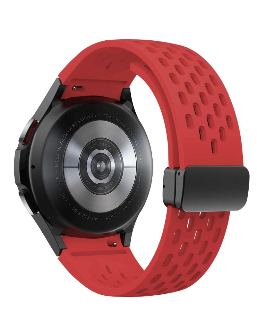 Antiimpacto! - Bracelete SnapFlow Samusung Galaxy Watch4 40mm Vermelho