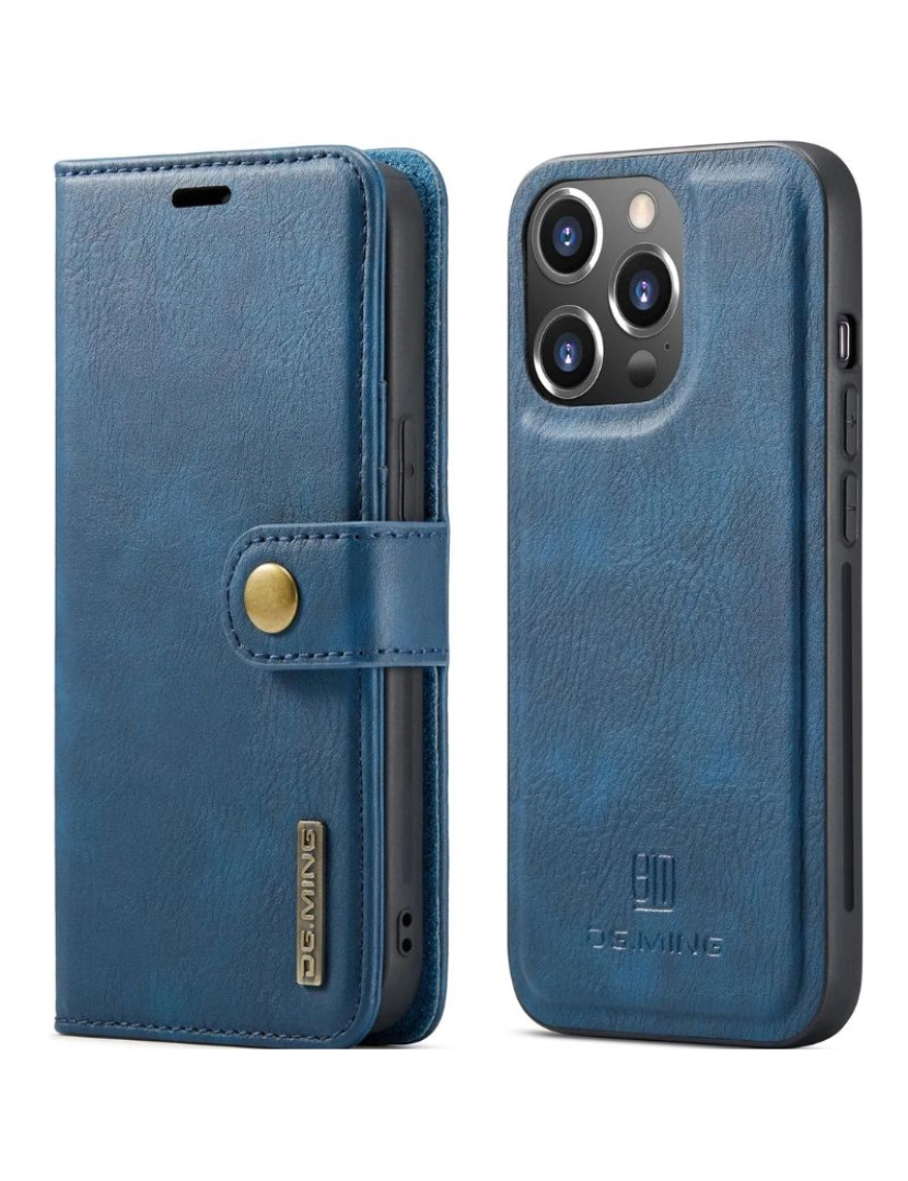 Antiimpacto! - Capa livro magnético 2x1 removível para Iphone XS Azul