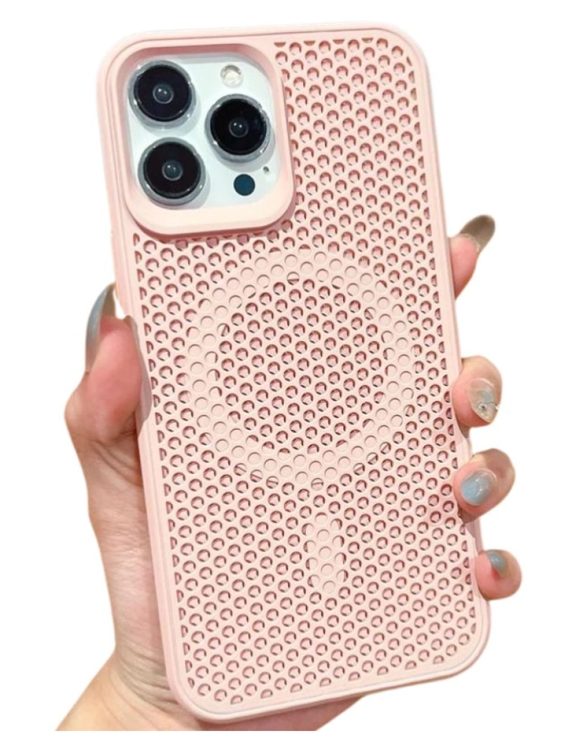 imagem de Capa respirável com Magsafe para para Iphone 12 Rosa2