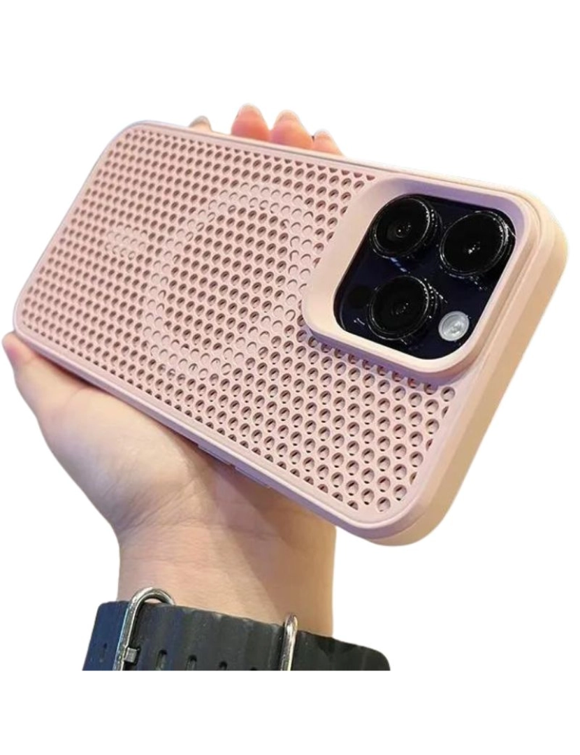 imagem de Capa respirável com Magsafe para para Iphone 12 Rosa3