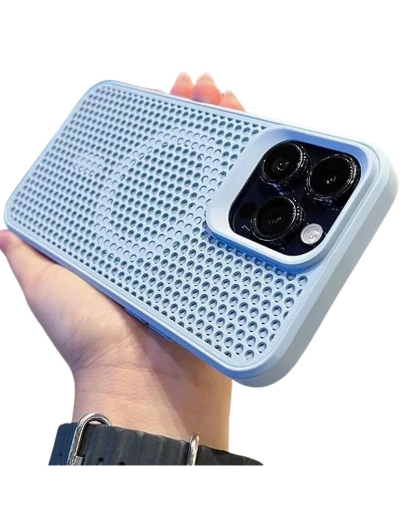 imagem de Capa respirável com Magsafe para para Iphone 13 Azul claro3