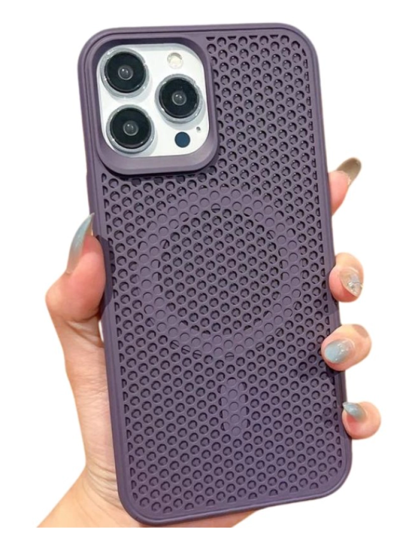 imagem de Capa respirável com Magsafe para para Iphone 12 Roxo2