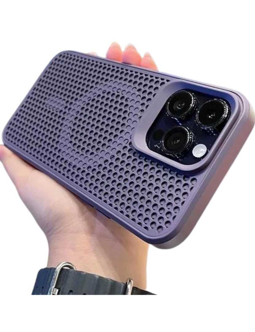 imagem de Capa respirável com Magsafe para para Iphone 12 Roxo3