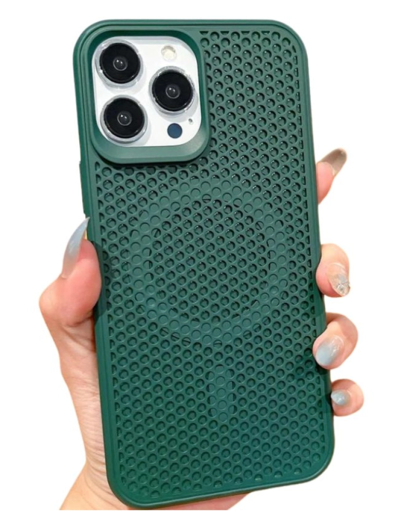 imagem de Capa respirável com Magsafe para para Iphone 12 Verde2