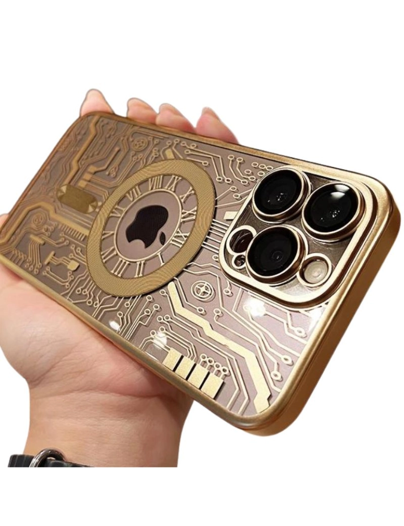 imagem de Capa Voltage com conexão Magsafe para Iphone 11 Dourado2