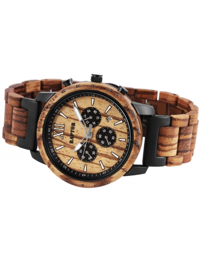 imagem de Raptor Limitied Herrenchronograph "Extended" aus Holz2