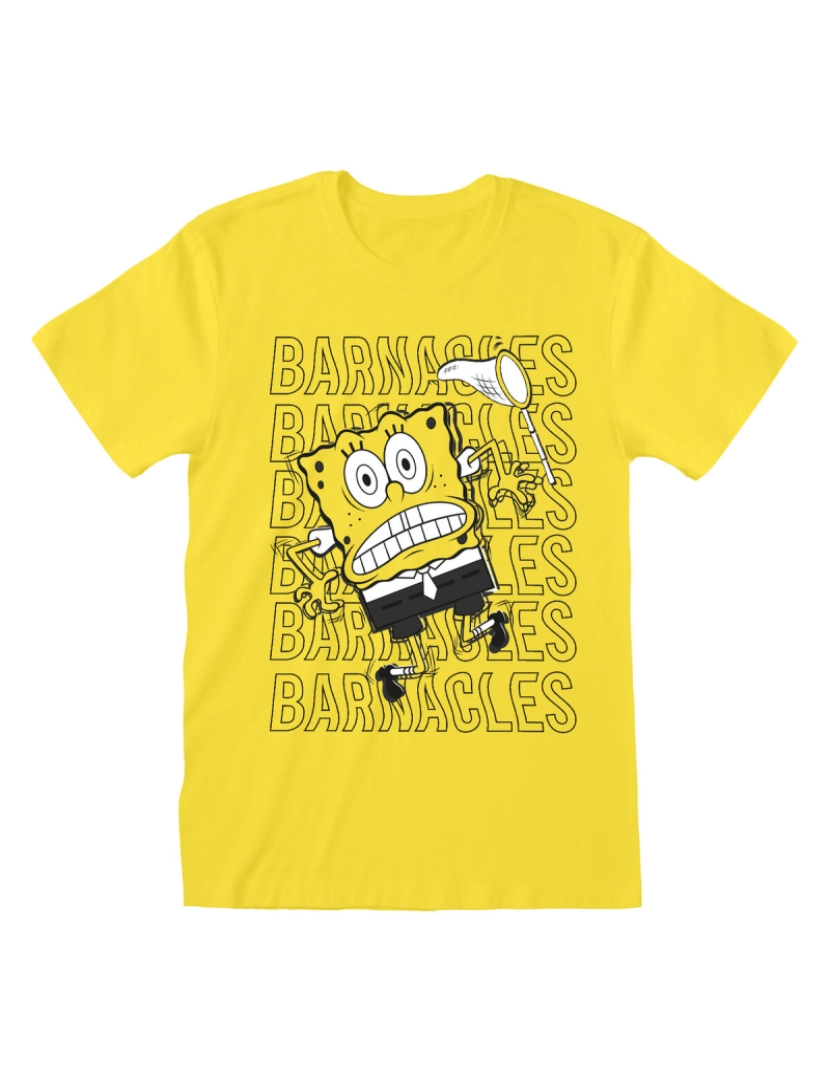Spongebob - Camisola de Manga Curta Unissexo Spongebob Barnacles Amarelo