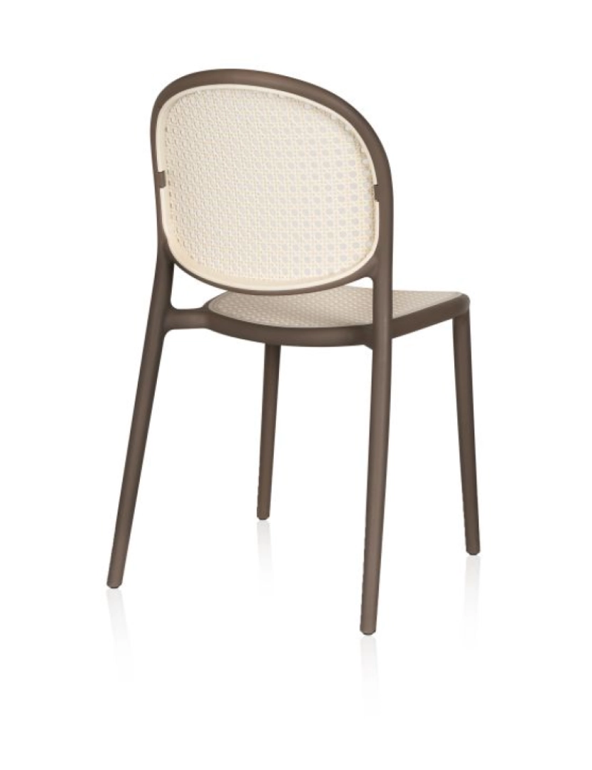 imagem de Pack 2 sillas de exterior Klux Taupé - rattan 56 x 85 x cm5