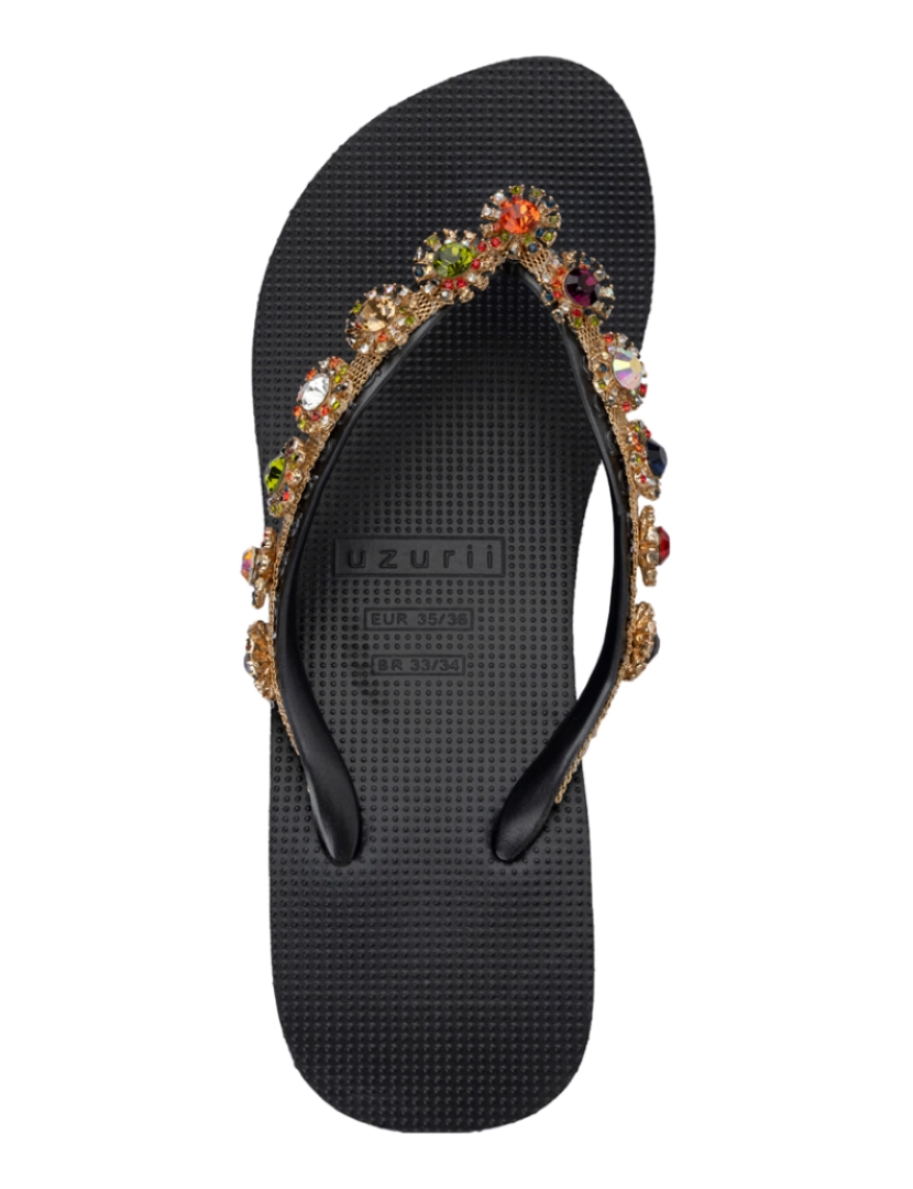 Uzurii Luxury Footwear - Salto alto preto colorido Diana