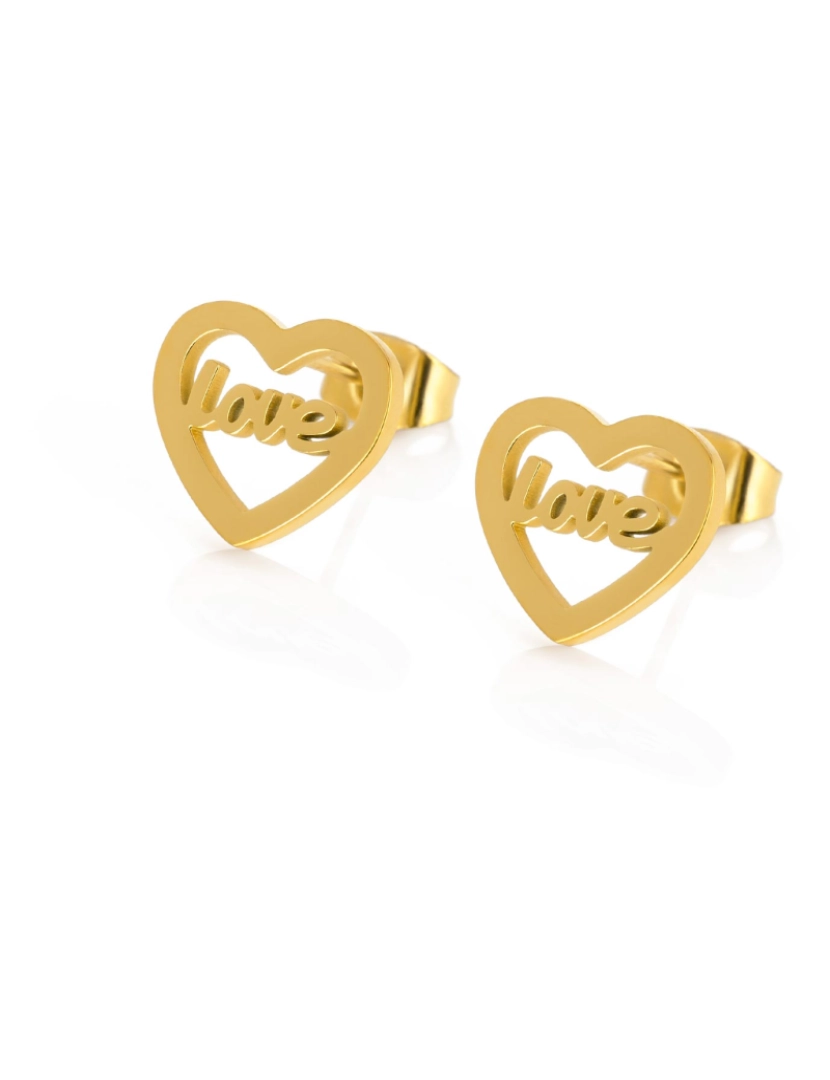 Twobrothers - Brincos Mulher Heart Love Gold