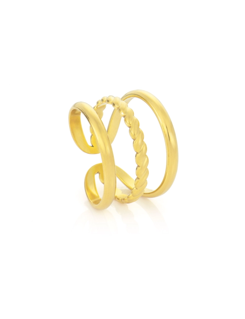 imagem de Anéis Mulher Triplo Dourado1