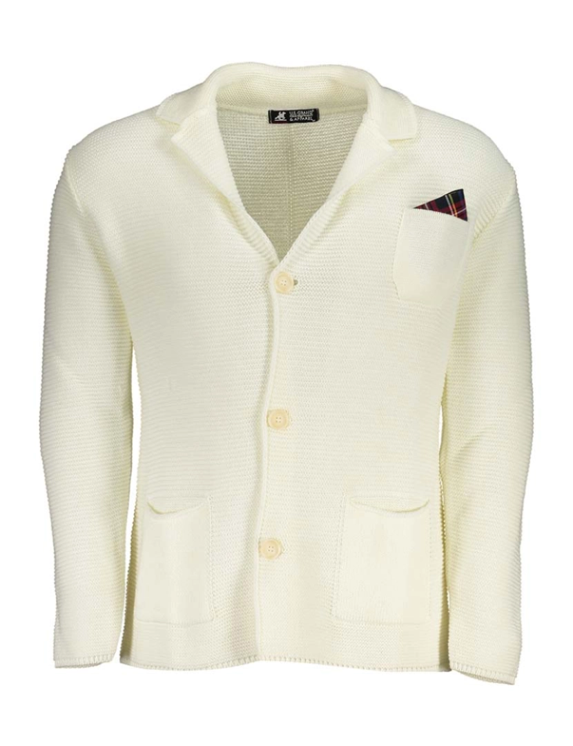 U.S. Grand Polo - Cardigan Homem Branco