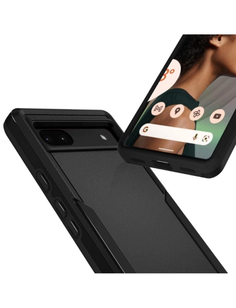 imagem de Capa com camada dupla para Google Pixel 6 Preto2