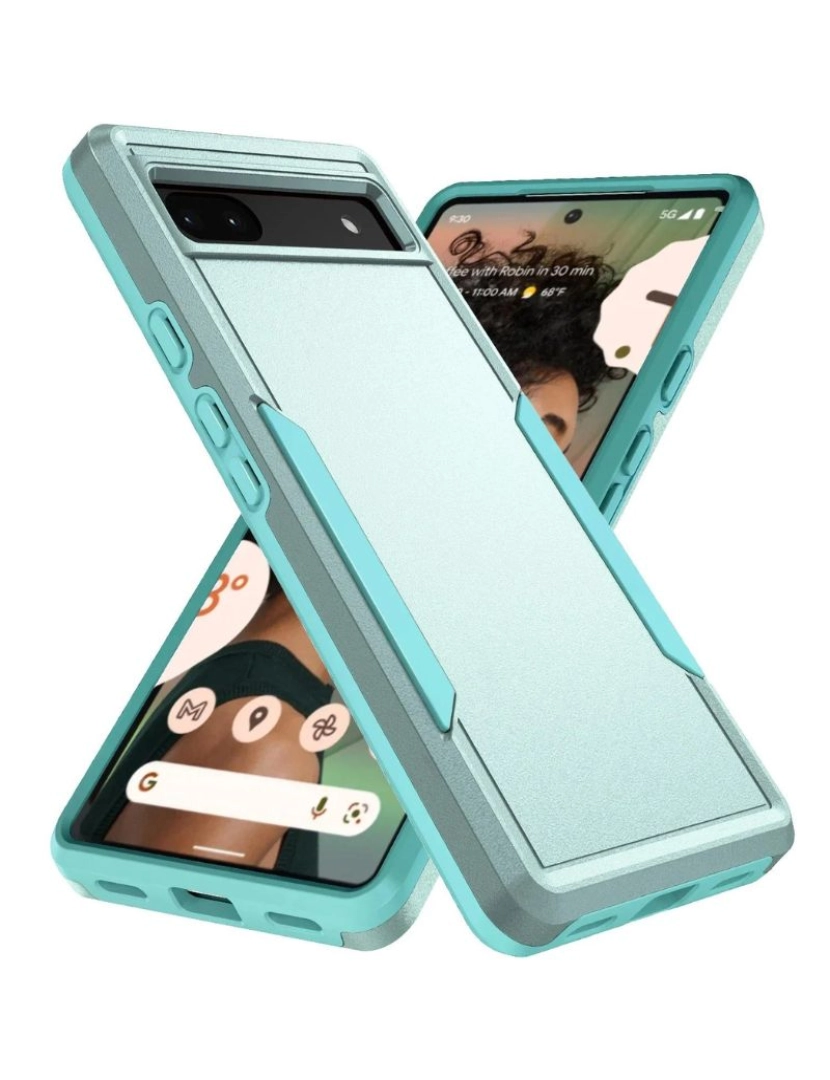 Antiimpacto! - Capa com camada dupla para Google Pixel 6 Verde