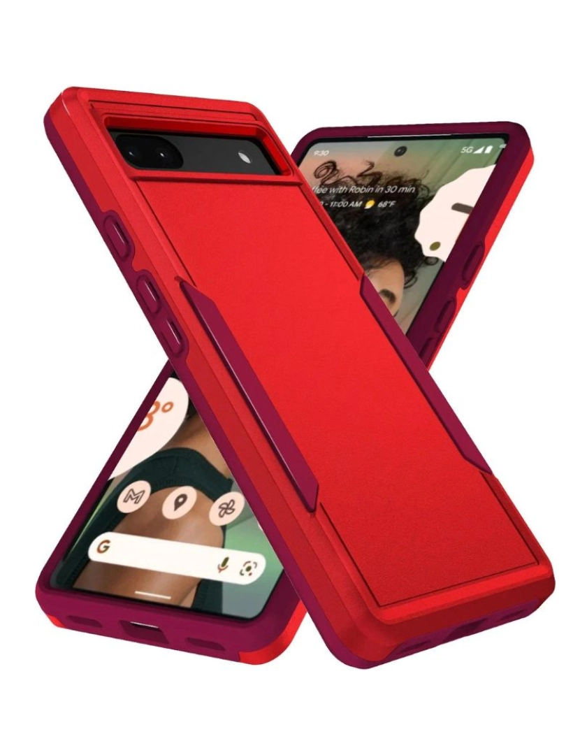 Antiimpacto! - Capa com camada dupla para Google Pixel 6 Vermelho