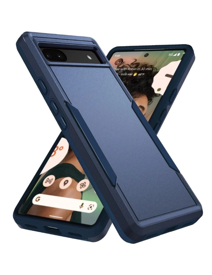 Antiimpacto! - Capa com camada dupla para Google Pixel 6 Azul