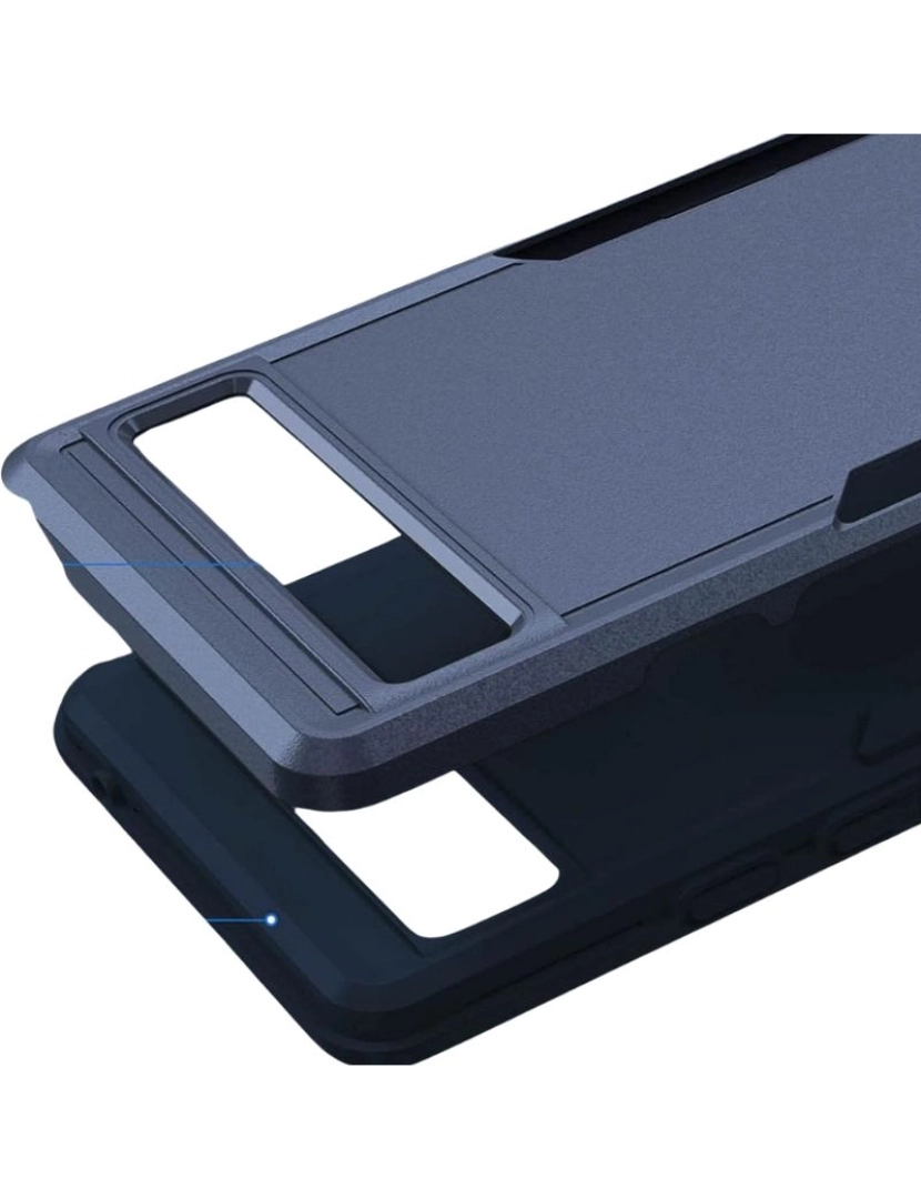 imagem de Capa com camada dupla para Google Pixel 6 Azul3