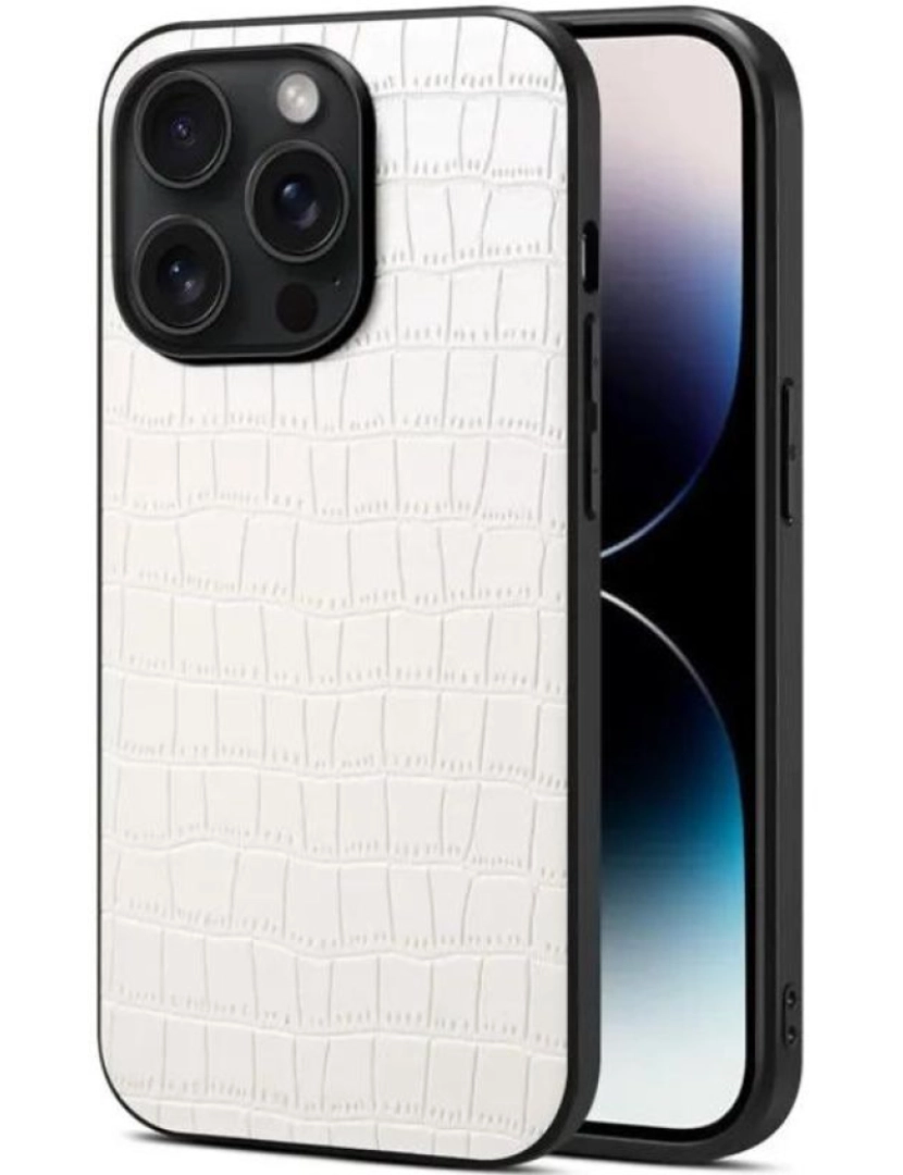 Antiimpacto! - Capa com textura em crocodilo para Iphone 11 Pro Max Branco