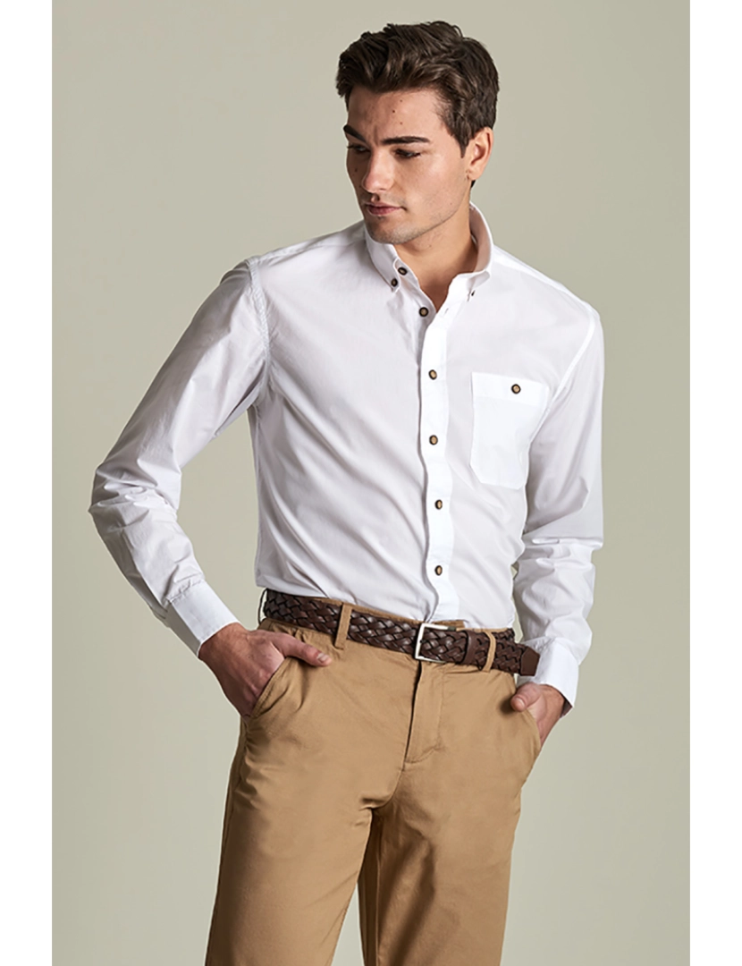 Giovanni Galli - Camisa Desportiva Cintada Branco