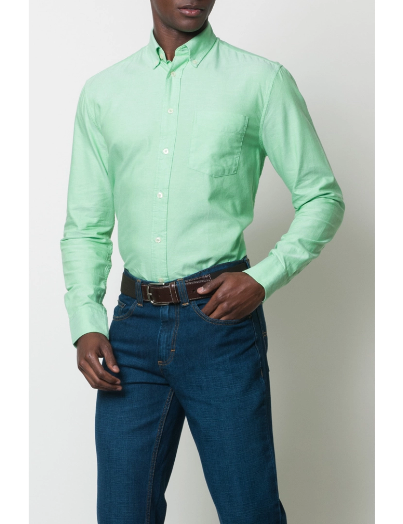 Giovanni Galli - Camisa Oxford Verde