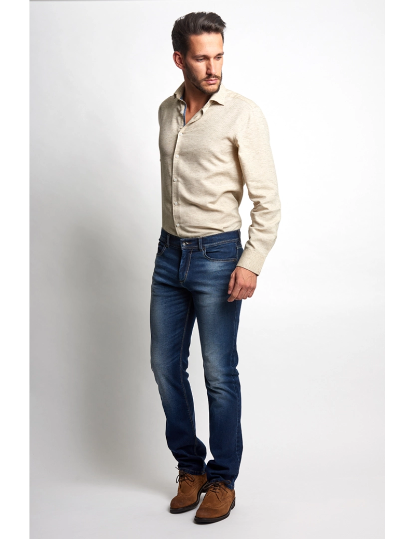 Giovanni Galli - Camisa Casual Cintada Camel