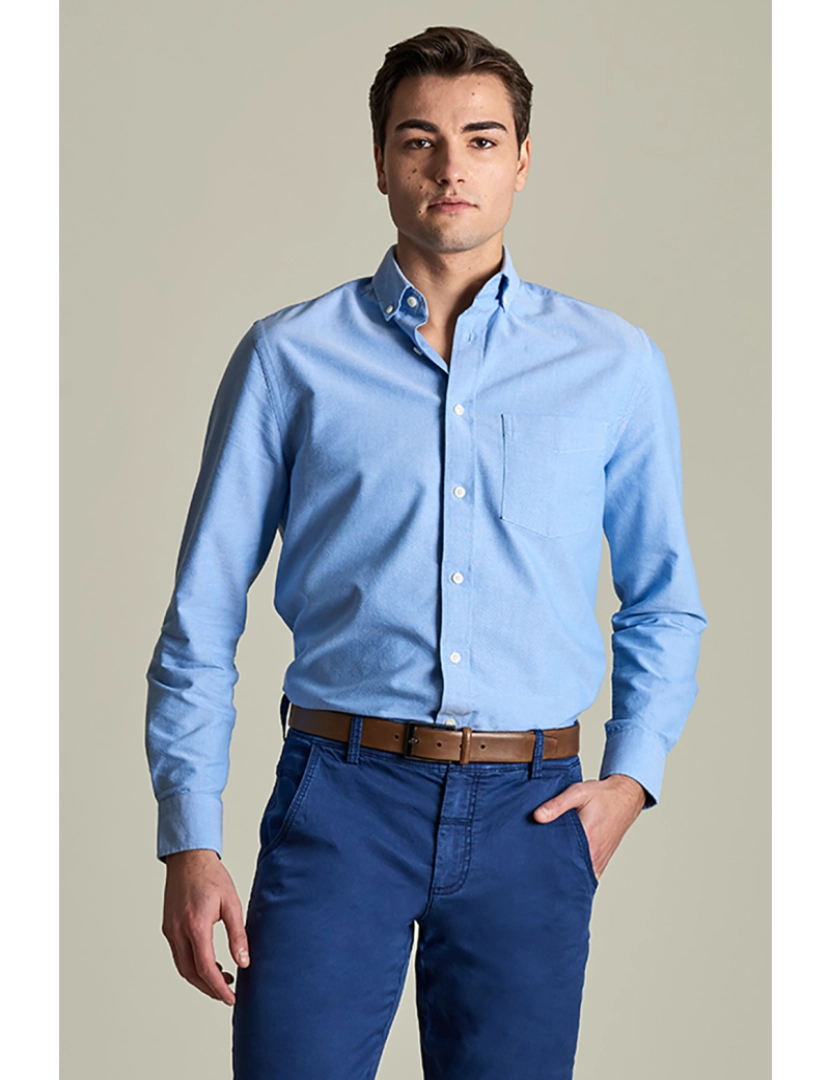 Giovanni Galli - Camisa Oxford Azul Claro