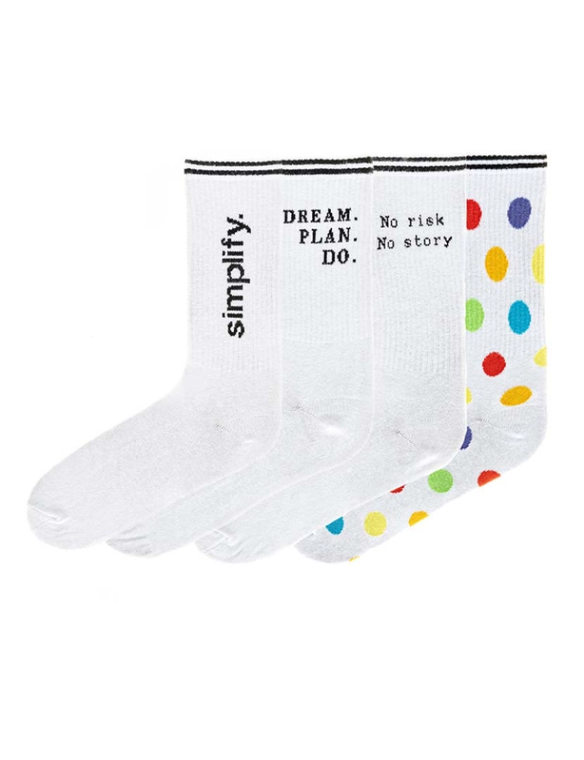 Funky Steps - Pack 4 Meias Senhora Mixed