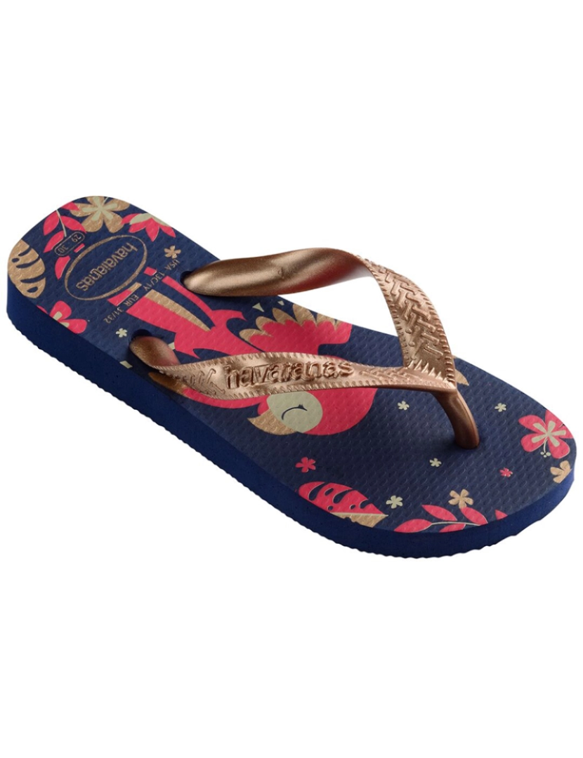 Havaianas - Chinelos de Criança Azul e Rosa Dourado