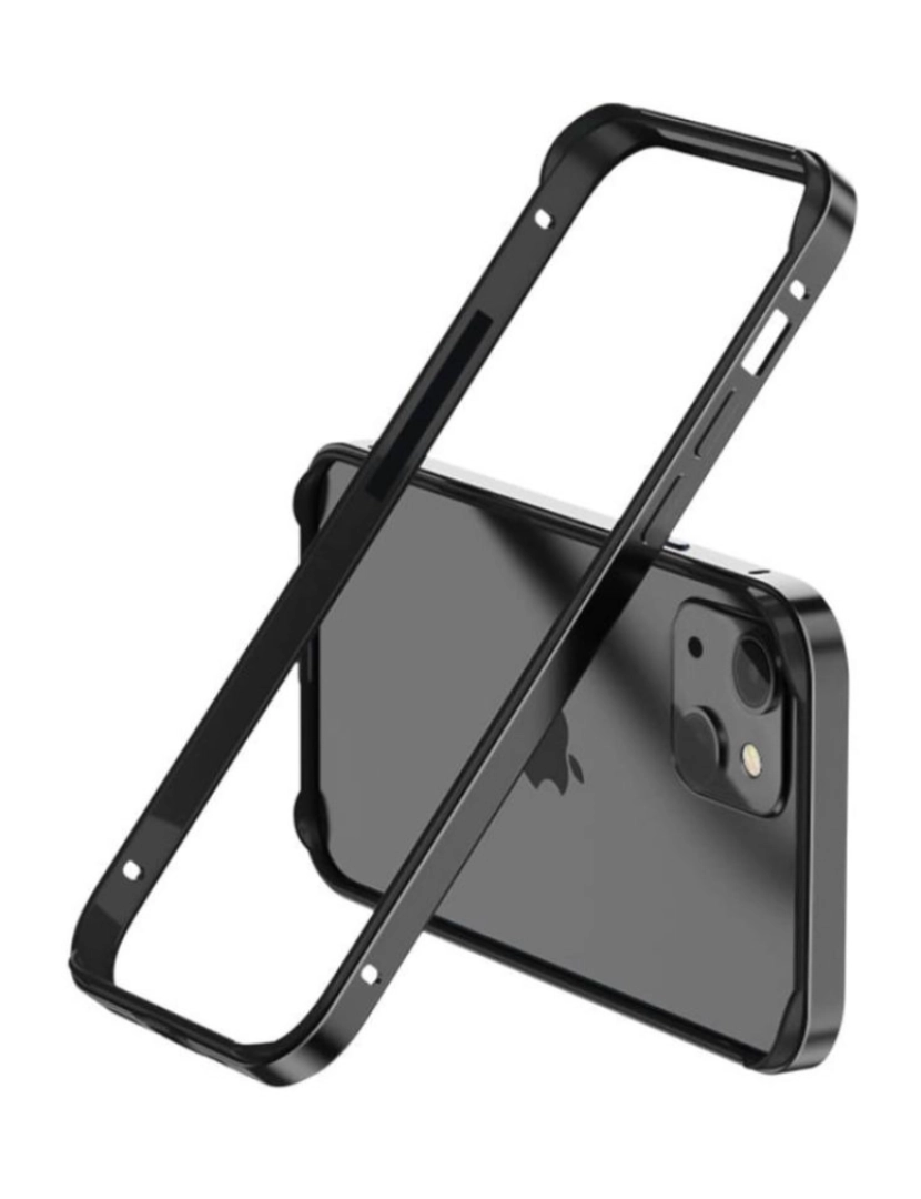 Antiimpacto! - capa Bumper Liga de alumínio dual para Iphone 11 Preto