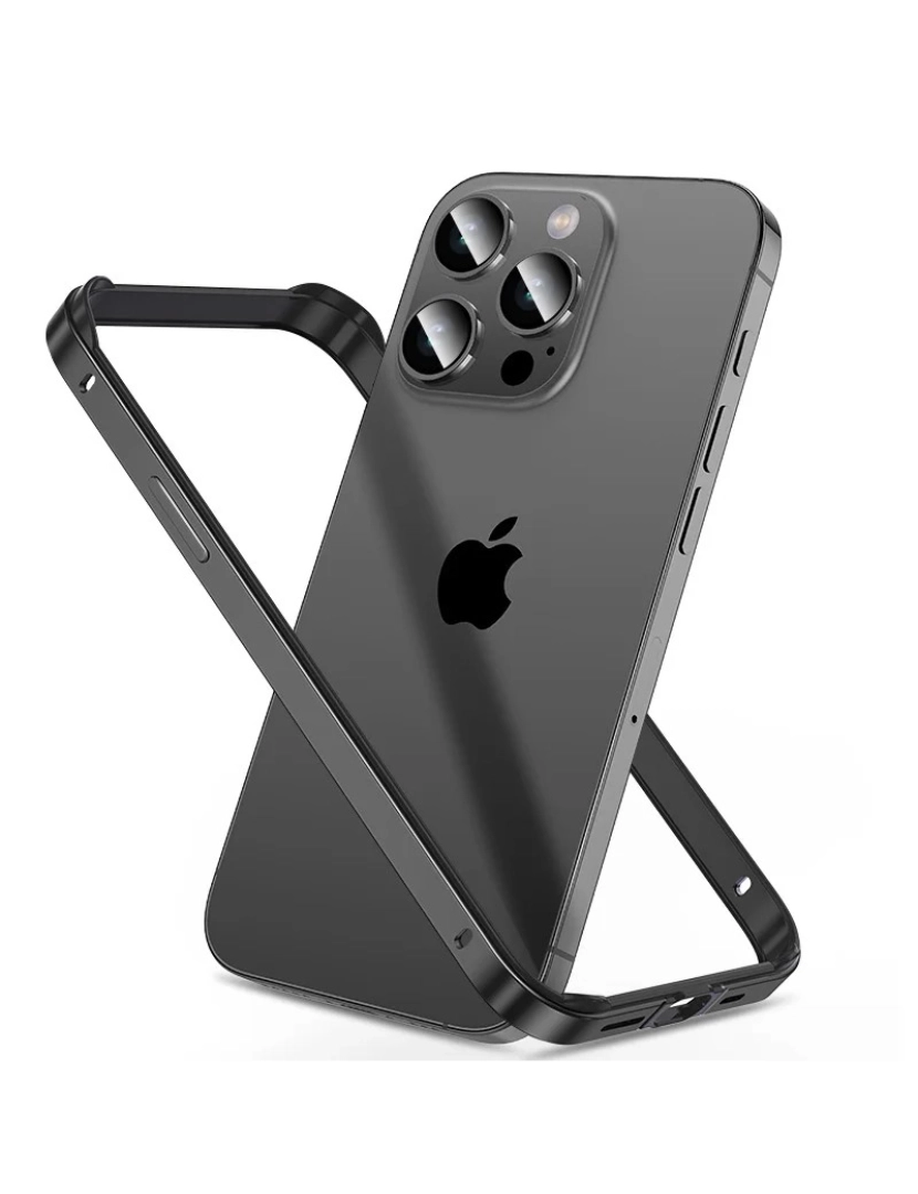 imagem de capa Bumper Liga de alumínio dual para Iphone 11 Preto3