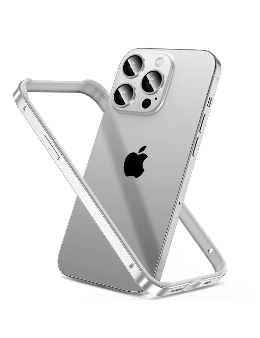 imagem de capa Bumper Liga de alumínio dual para Iphone 11 Prata3