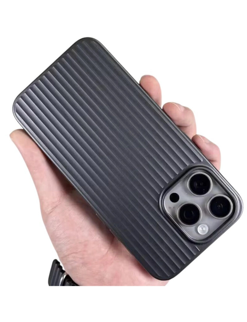 imagem de Capa rigida ondulada wave para Iphone 15 Pro Max Preto3