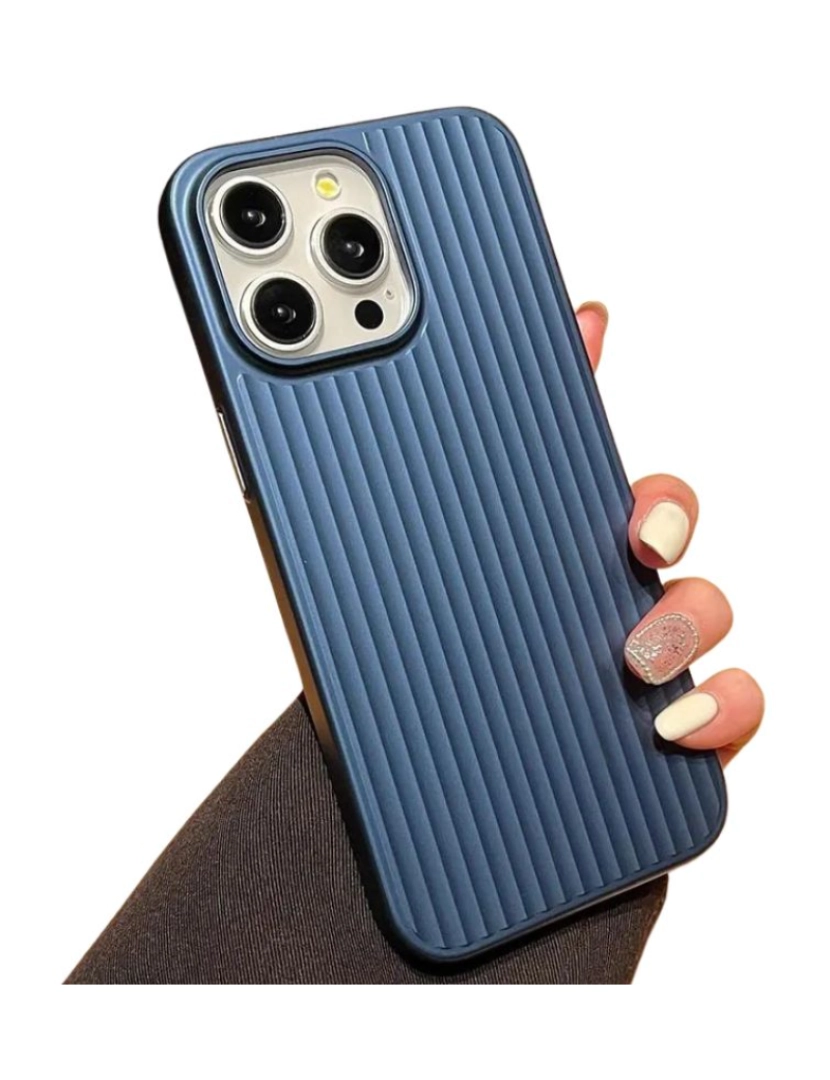 imagem de Capa rigida ondulada wave para Iphone 14 Azul2