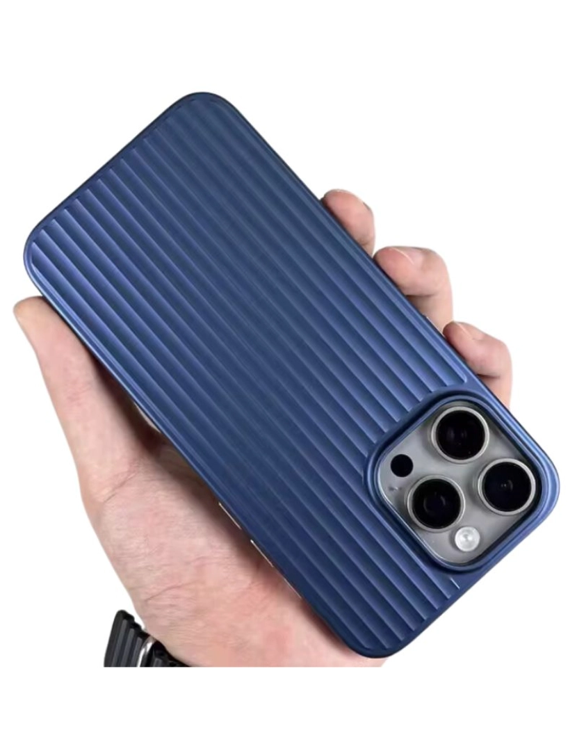 imagem de Capa rigida ondulada wave para Iphone 14 Azul3