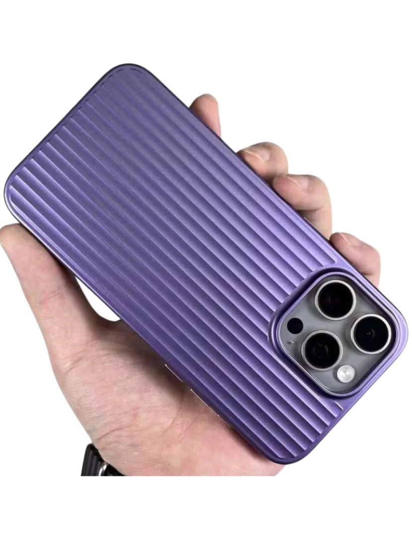 Antiimpacto! - Capa rigida ondulada wave para Iphone 13 Roxo