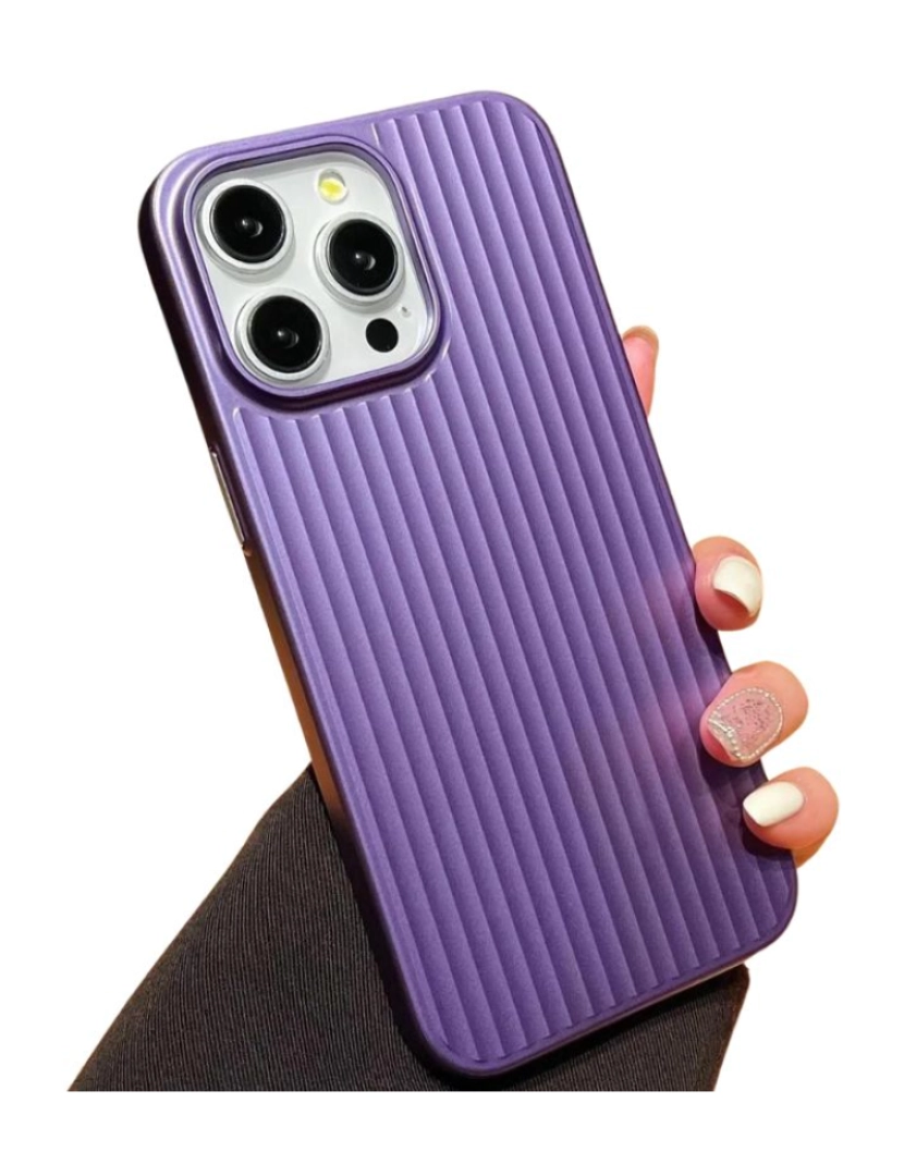 imagem de Capa rigida ondulada wave para Iphone 13 Roxo2