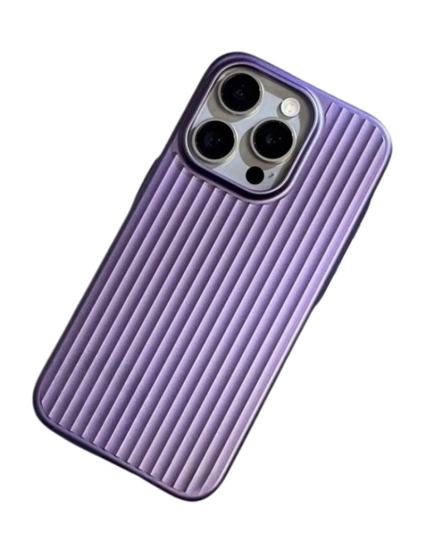 imagem de Capa rigida ondulada wave para Iphone 13 Roxo3