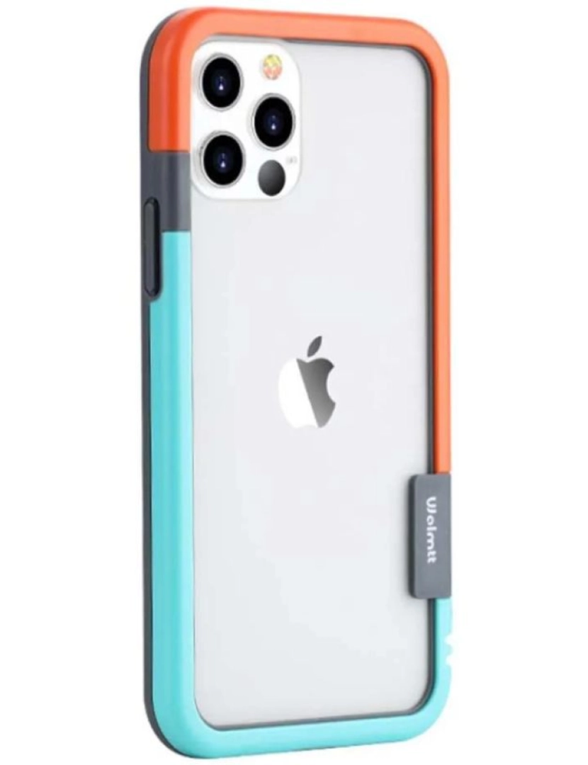 imagem de Bumper para Iphone X Laranja e azul1