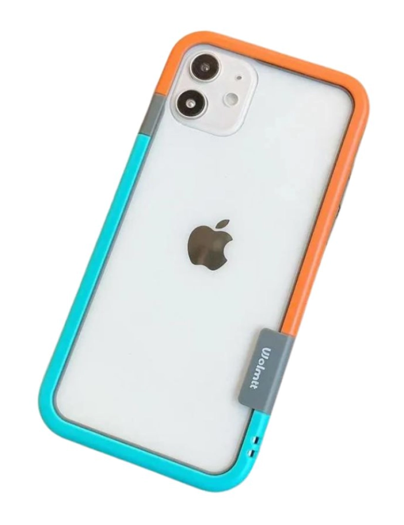 imagem de Bumper para Iphone X Laranja e azul2